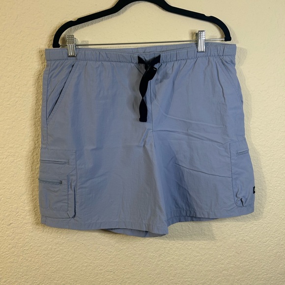 Columbia Light Blue Cargo Drawstring Active Outdoor Casual Shorts Medium - Picture 1 of 6